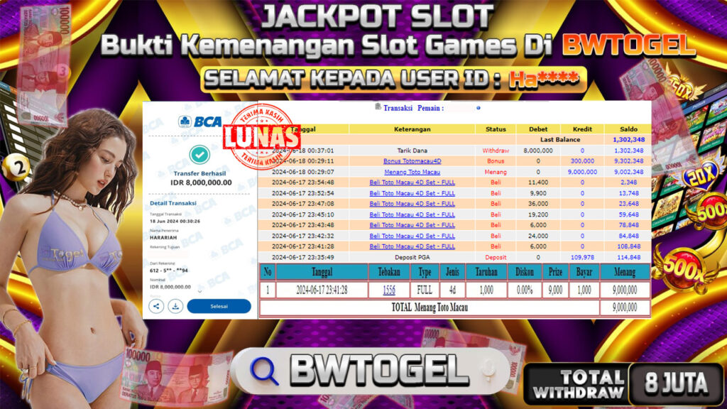 BUKTI JACKPOT TOGEL TOTO MACAU TERPERCAYA DI INDONESIA